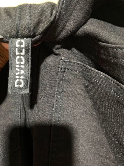 H&M DIVIDED |M| A13| WOMEN'S BLACK DENIM OVERALLS - SLIM FIT DUNGAREES WITH ZIPPER POCKET DETAILS