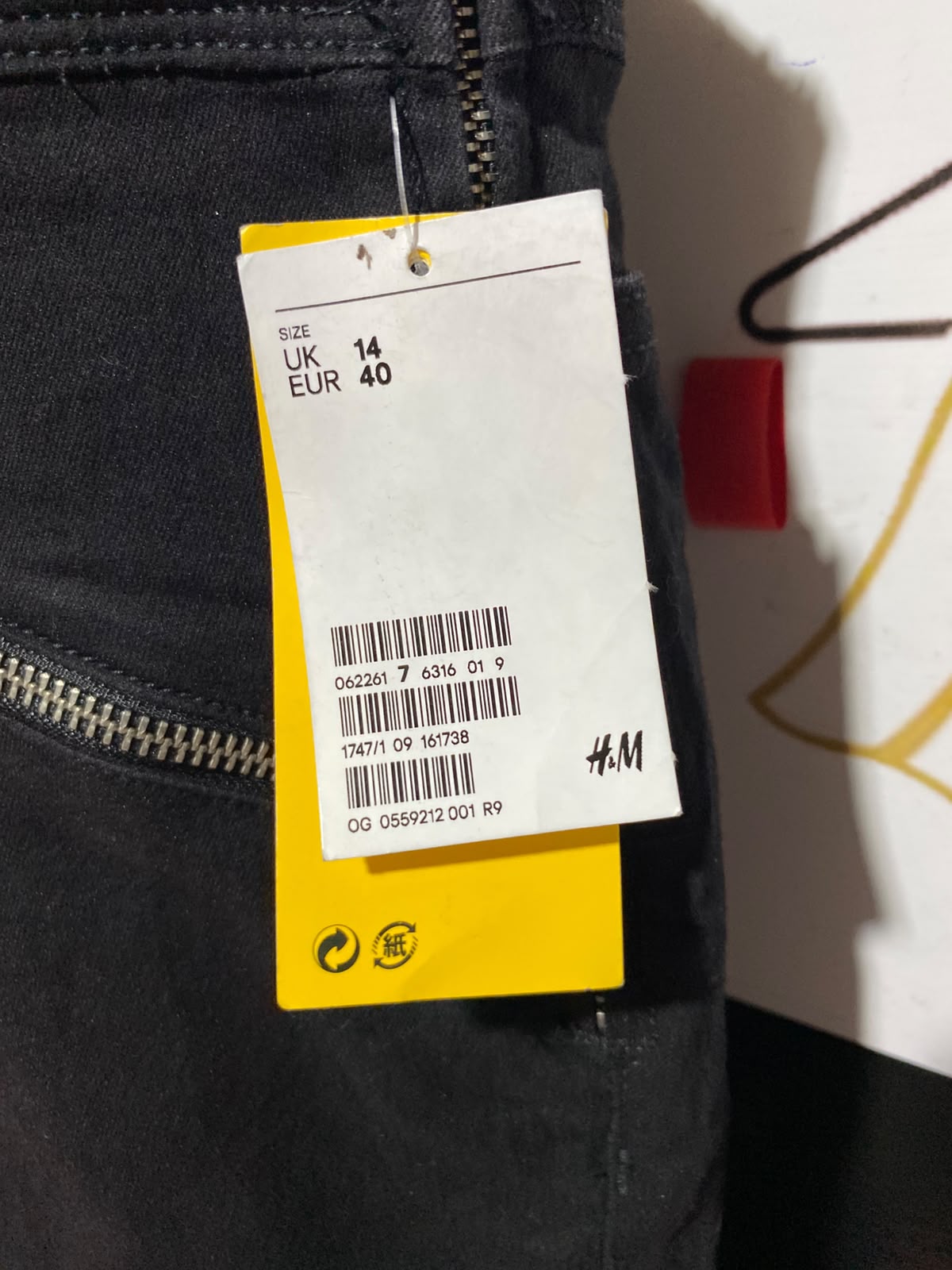 H&M DIVIDED |M| A13| WOMEN'S BLACK DENIM OVERALLS - SLIM FIT DUNGAREES WITH ZIPPER POCKET DETAILS