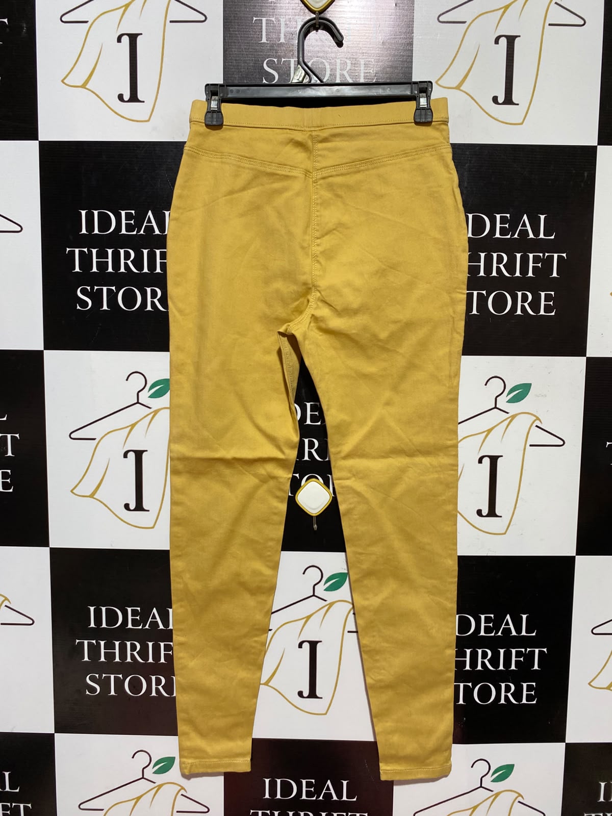 GEORGE |S| WAIST 27| A13| WOMEN'S MUSTARD YELLOW HIGH WAISTED SKINNY JEGGINGS - STRETCH DENIM CASUAL PANTS