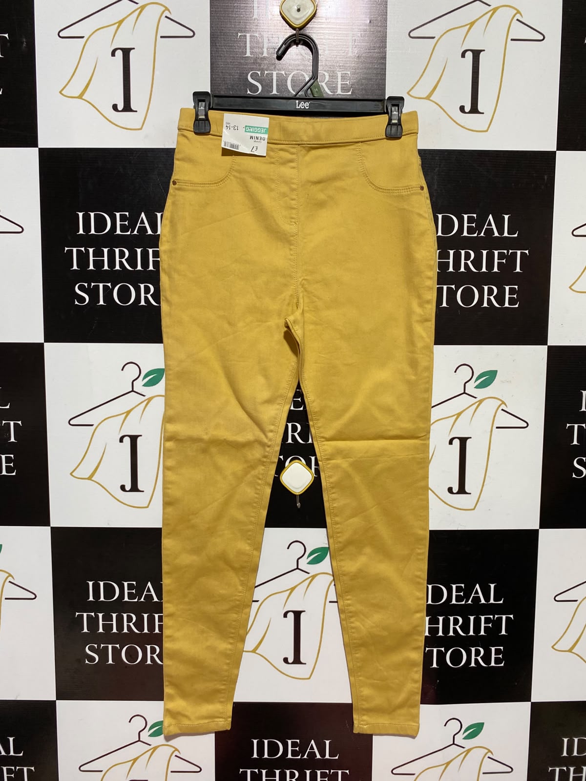 GEORGE |S| WAIST 27| A13| WOMEN'S MUSTARD YELLOW HIGH WAISTED SKINNY JEGGINGS - STRETCH DENIM CASUAL PANTS