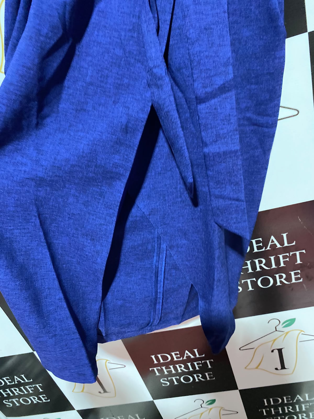 CLOSET |M| BUST FREE| A13| ROYAL BLUE BELTED MIDI DRESS - ELEGANT SHORT SLEEVE FORMAL & CASUAL DRESS