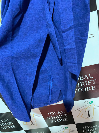 CLOSET |M| BUST FREE| A13| ROYAL BLUE BELTED MIDI DRESS - ELEGANT SHORT SLEEVE FORMAL & CASUAL DRESS