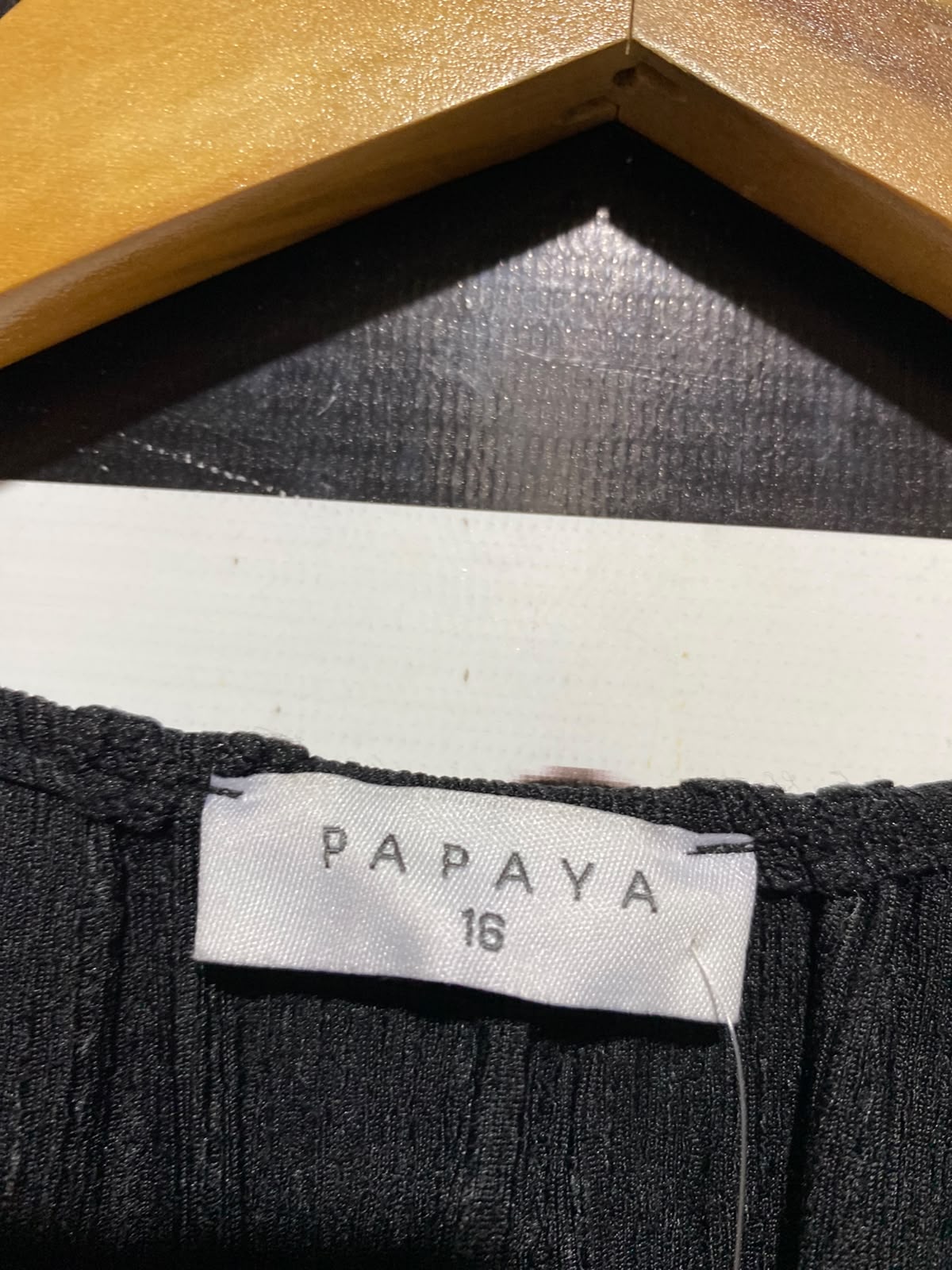 PAPAYA |XL| BUST 24| A13| BLACK EMBROIDERED PEASANT BLOUSE - CASUAL TIE-NECK LONG SLEEVE TOP