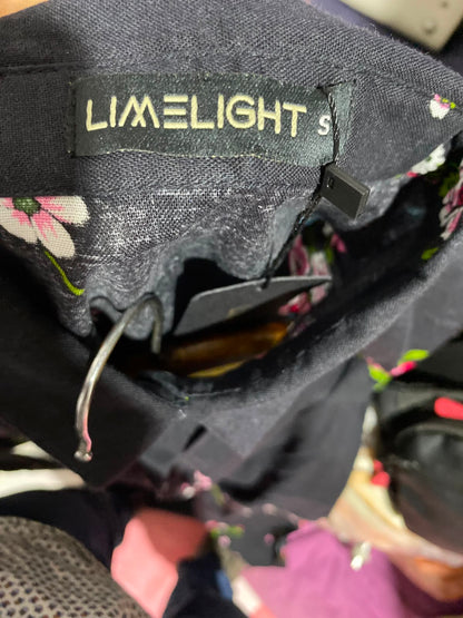 LIMELIGHT |M| BUST 18| A13| BLACK FLORAL PRINT MAXI SHIRT DRESS - LONG SLEEVE COLLARED DRESS