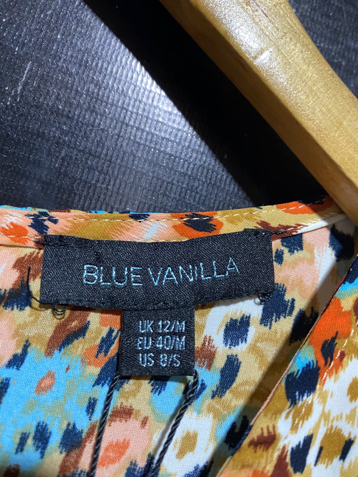 BLUE VANILLA |M| BUST 18| A13| BLUE VANILLA MULTICOLOR FLORAL FRONT-ZIP MIDI DRESS - PUFF SLEEVE CASUAL DRESS