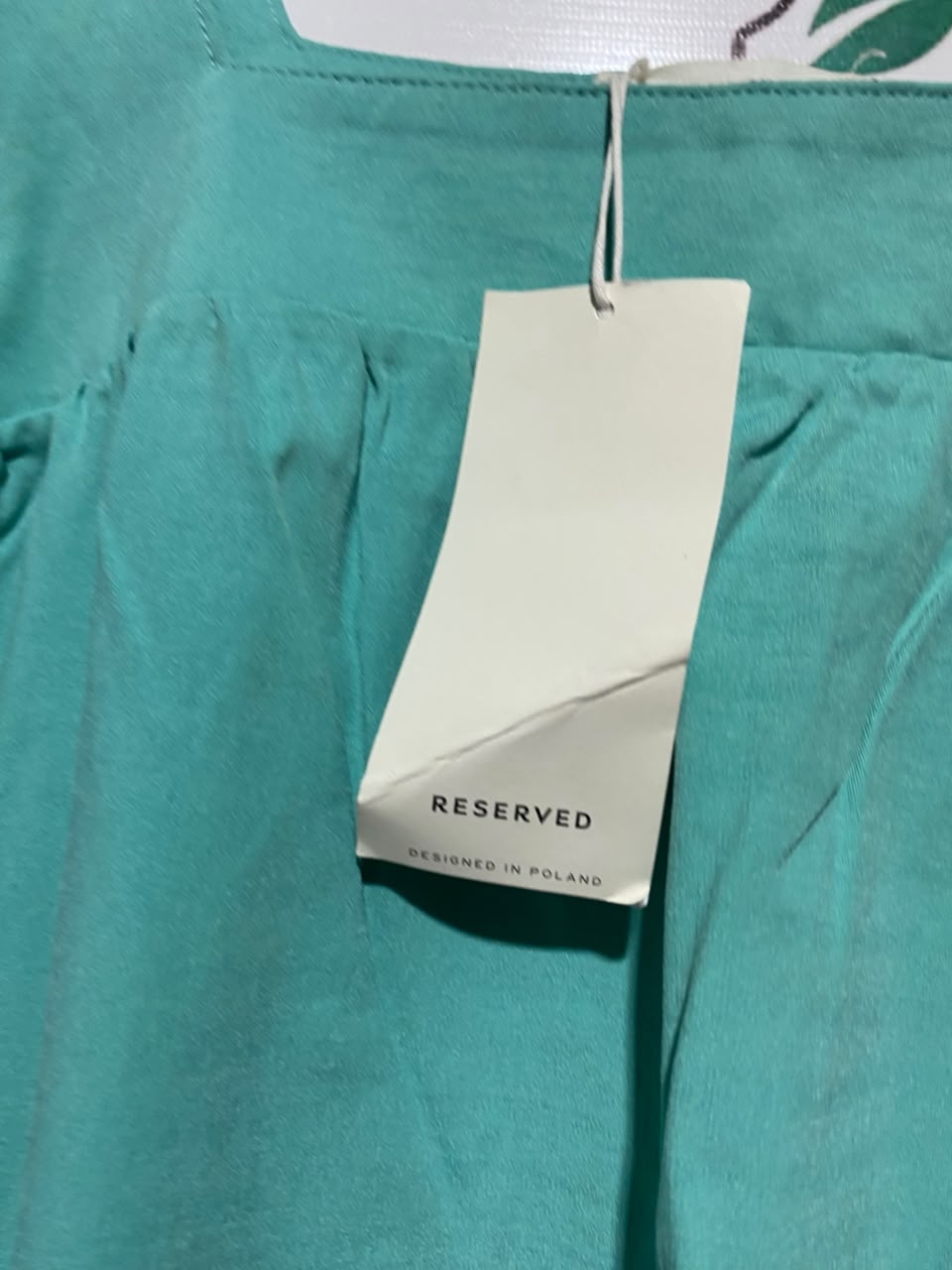 RESERVED |M| BUST 18| A13| TURQUOISE GREEN PUFF SLEEVE MIDI DRESS - SQUARE NECK TIERED DRESS
