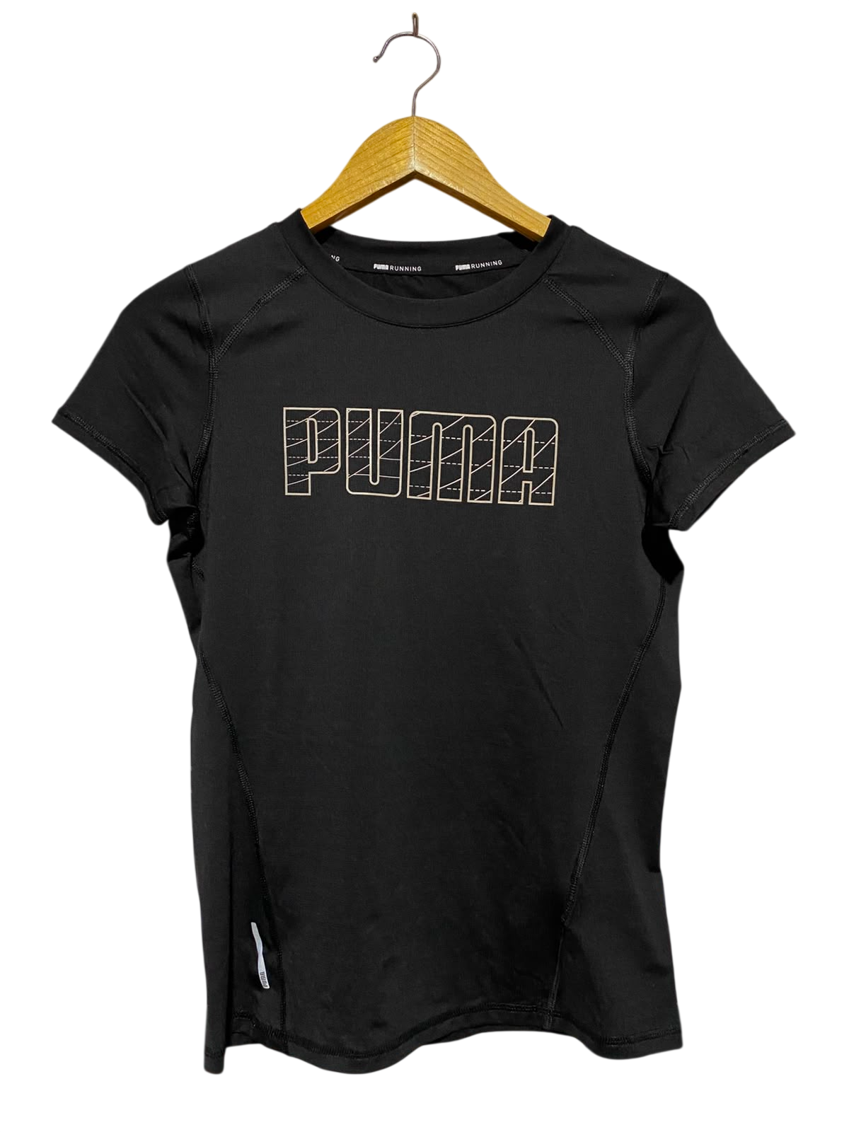 PUMA |XS| BUST 17| A13| RUNNING BLACK SHORT-SLEEVE GRAPHIC ATHLETIC T-SHIRT