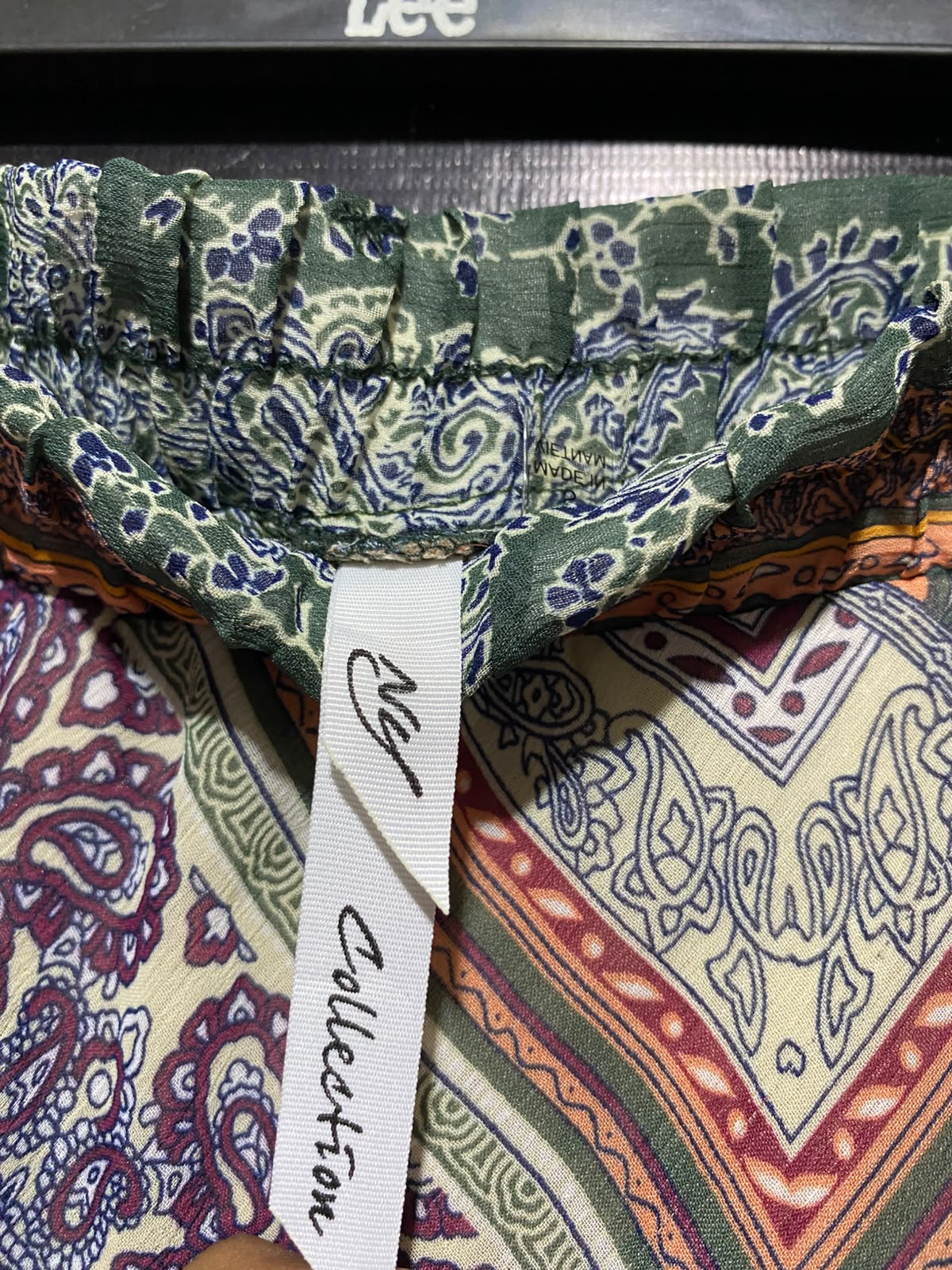 NY COLLECTION |M| WAIST 28| A14| WOMEN'S BOHEMIAN CHEVRON PAISLEY PRINT MAXI SKIRT - MULTICOLOR