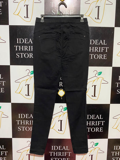 DENIM CO |M| WAIST 29| A14| WOMEN'S CLASSIC SOLID BLACK SLIM-FIT JEGGINGS / SKINNY PANTS