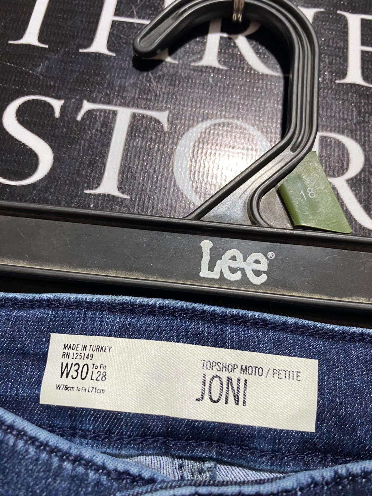 TOPSHOP |S| WAIST 26| A14| WOMEN'S SUPER HIGH-WAISTED SKINNY DENIM JEANS - BLUE WASH