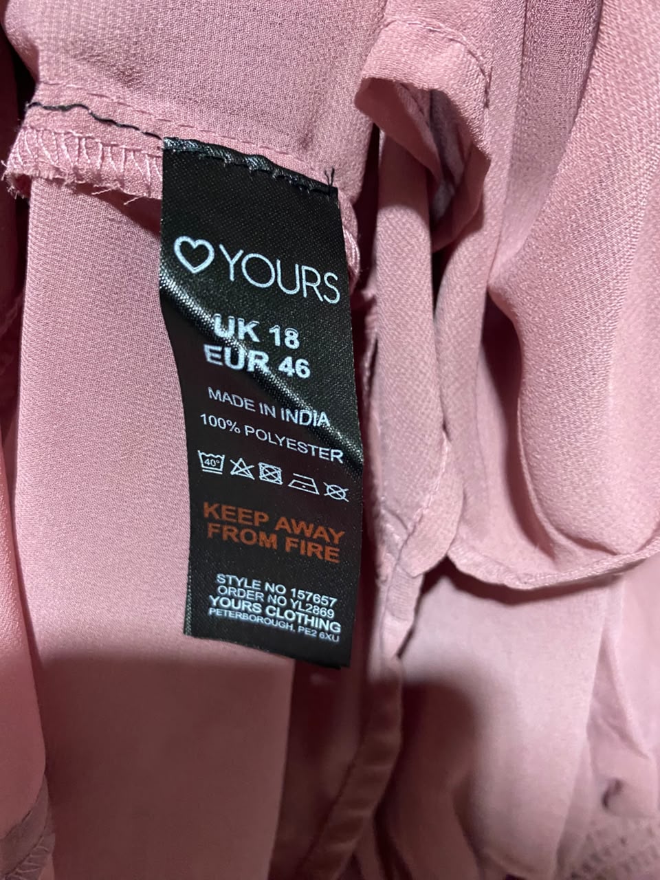 YOURS |L| BUST 21| A14| MAUVE PINK BUTTON-FRONT CHIFFON MINI DRESS / TUNIC TOP