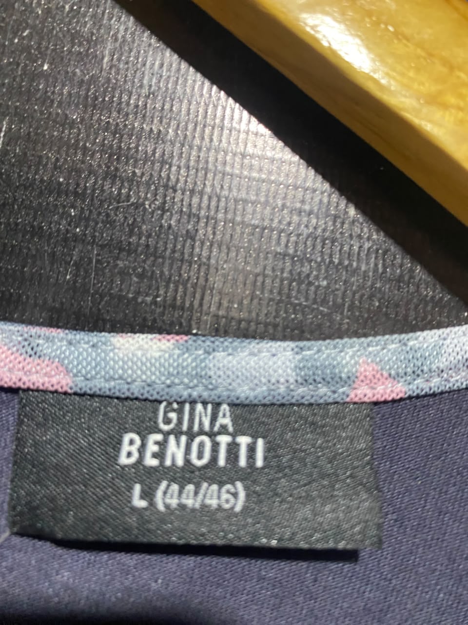 GINA BENOTTI |L| BUST 20| A14| GREY ABSTRACT TERRAZZO PRINT EMPIRE-WAIST MAXI DRESS