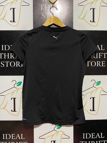 PUMA |XS| BUST 17| A13| RUNNING BLACK SHORT-SLEEVE GRAPHIC ATHLETIC T-SHIRT