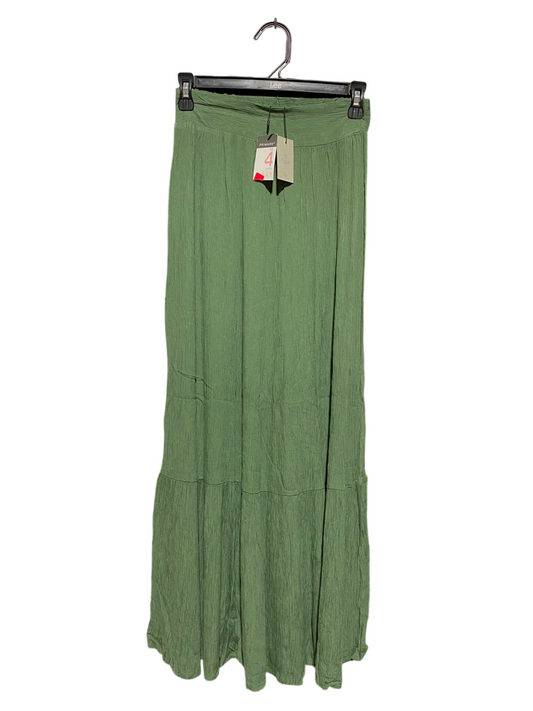 PRIMARK |XS| WAIST 24|A15| SMOCKED ELASTIC HIGH WAIST TIERED BOHO MAXI SKIRT