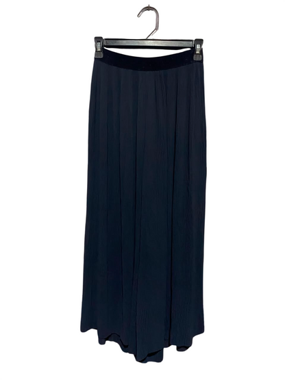ZARA BASIC |S| WAIST 24| A16| BLACK PLEATED WIDE-LEG PALAZZO PANTS - HIGH-WAISTED ELEGANT EVENING TROUSERS