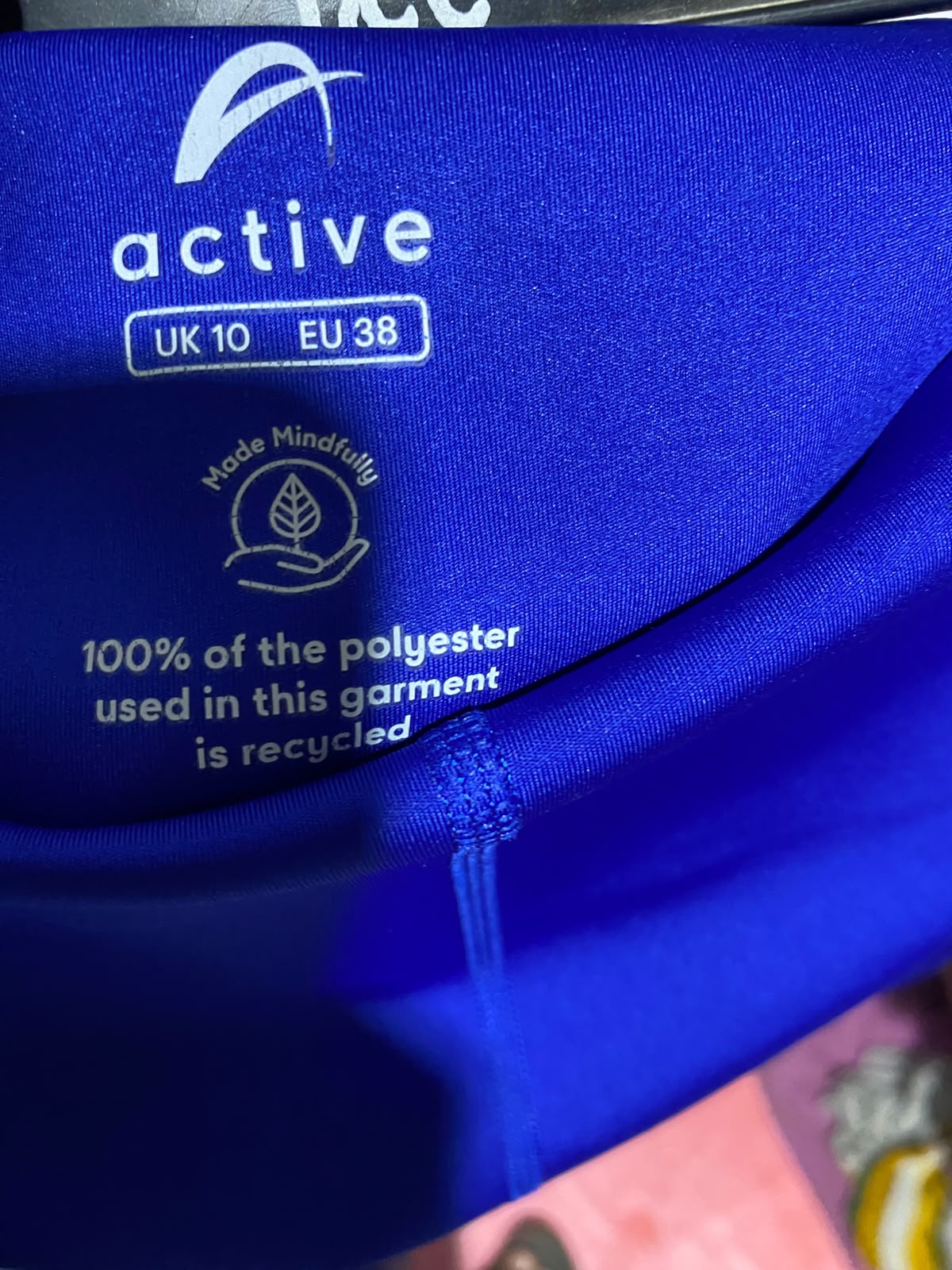 ACTIVE |S| WAIST 26| A16| VIBRANT ROYAL BLUE HIGH-WAISTED ATHLETIC LEGGINGS