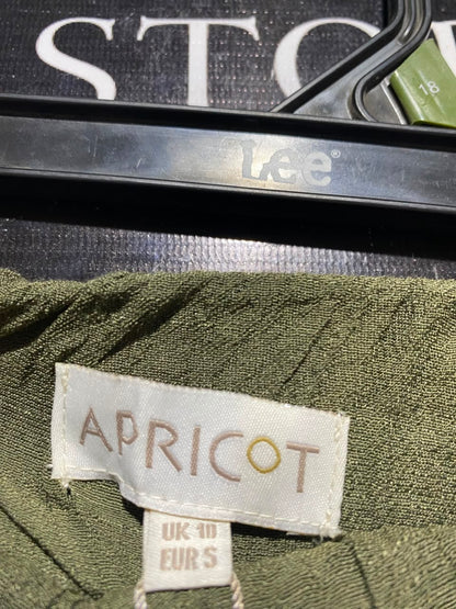 APRICOT |S| WAIST 26| A16| OLIVE GREEN CRINKLE TEXTURED WIDE-LEG PALAZZO PANTS