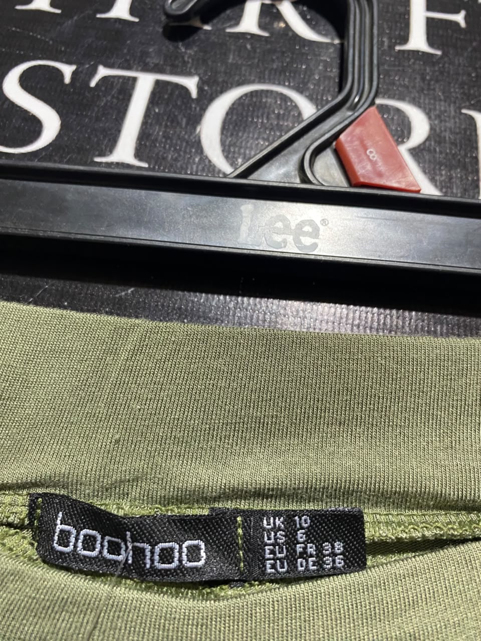 BOOHOO |M| WAIST 24| A16| OLIVE GREEN STRETCH JERSEY WIDE-LEG PALAZZO PANTS
