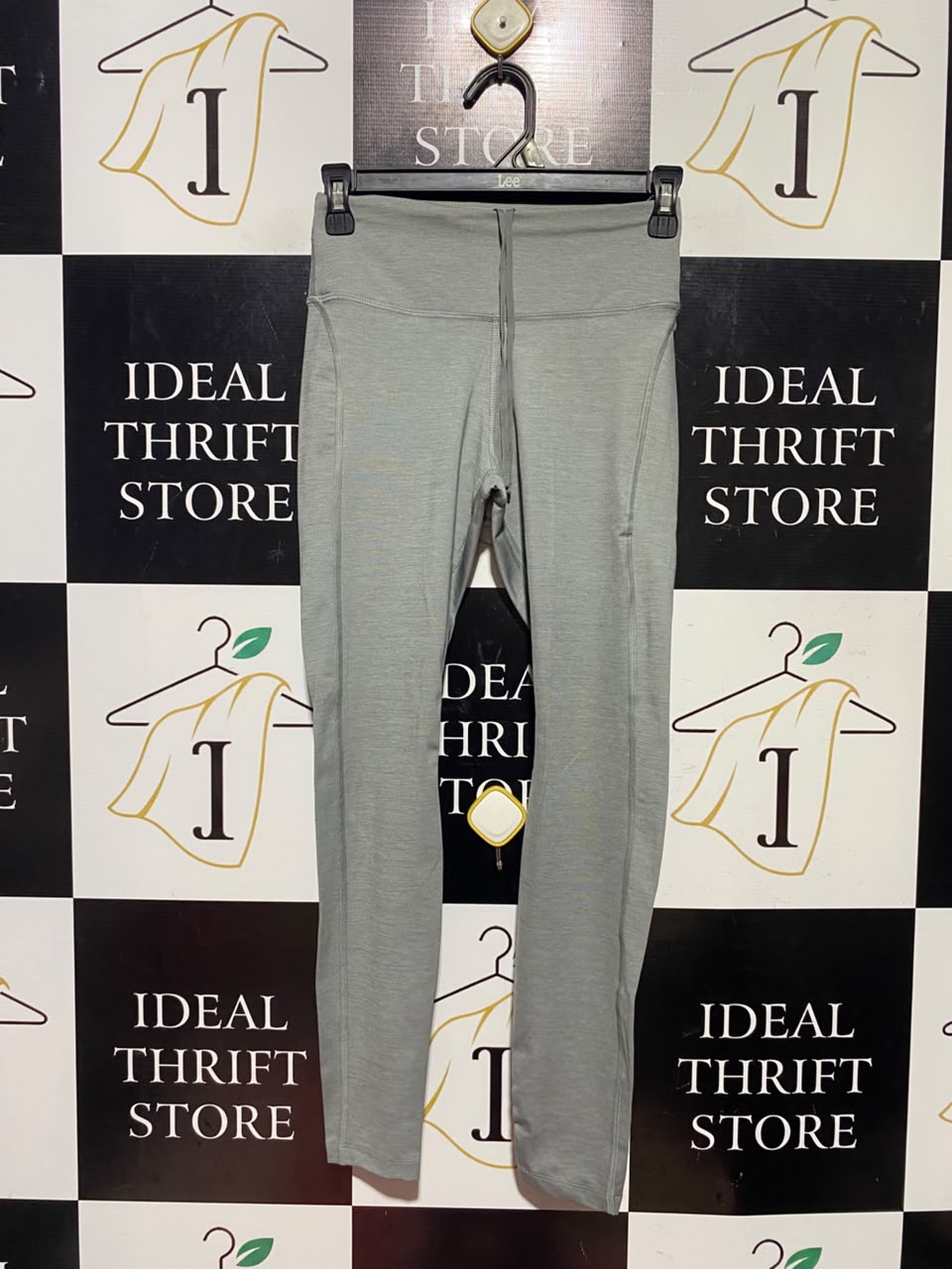 NIKE |S| WAIST 24| A16| SAGE GREY HIGH-WAISTED DRAWSTRING ATHLETIC LEGGINGS