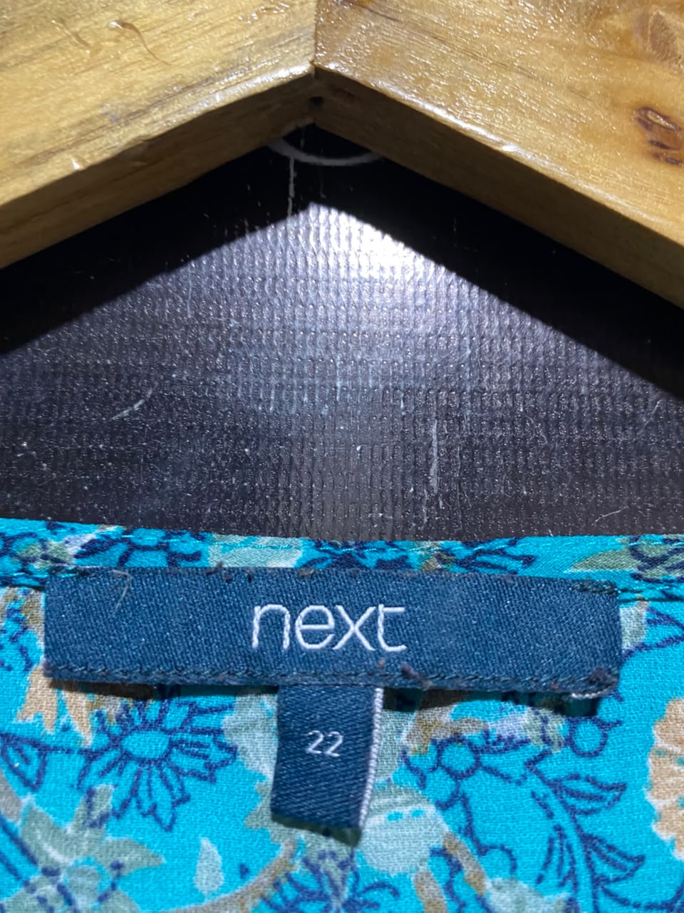 NEXT |XL| BUST 22| A16|TEAL GREEN FLORAL PRINT BOHO TUNIC DRESS