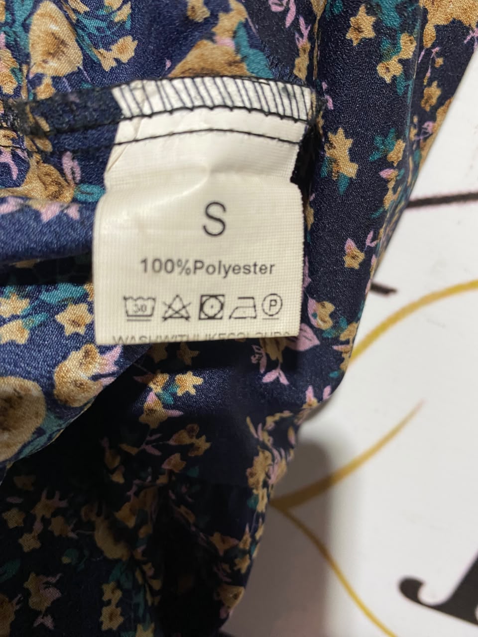 |S| BUST 14| A16| WOMEN'S BLACK & MUSTARD FLORAL SMOCKED MAXI DRESS