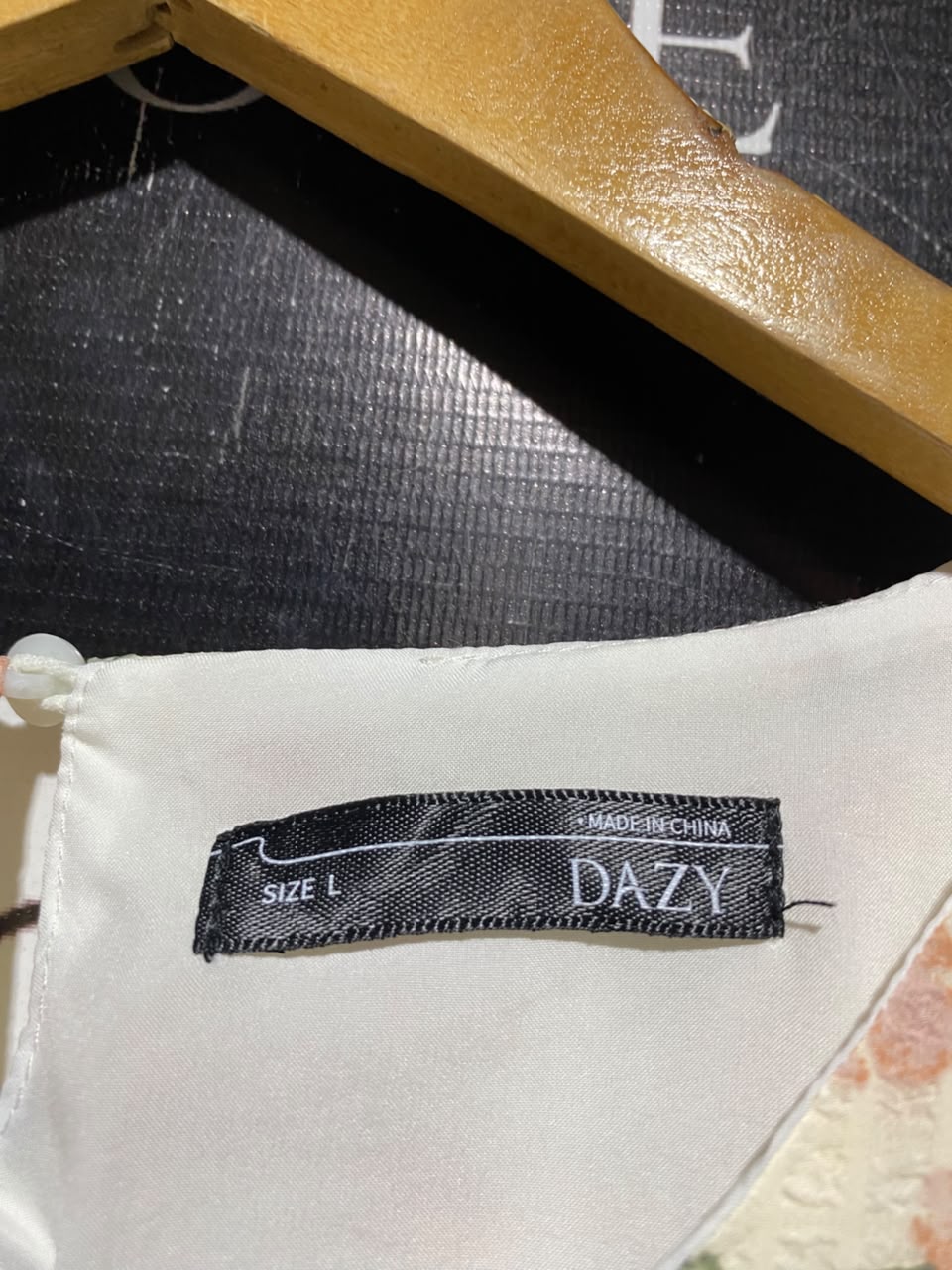 DAZY |L| BUST 19| A16| WOMEN'S CREAM & PEACH FLORAL PRINT MAXI DRESS