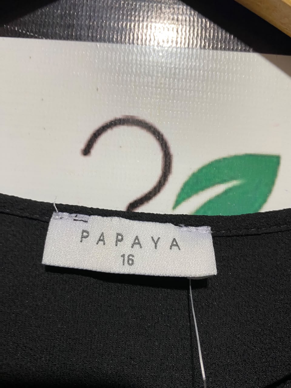 PAPAYA |L| BUST 21| A16| WOMEN'S SOLID BLACK LONG SLEEVE TUNIC BLOUSE