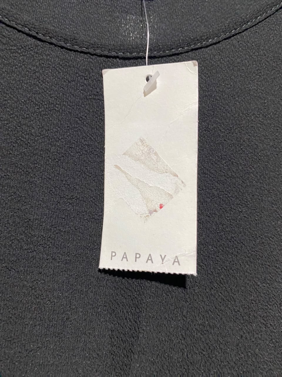 PAPAYA |L| BUST 21| A16| WOMEN'S SOLID BLACK LONG SLEEVE TUNIC BLOUSE