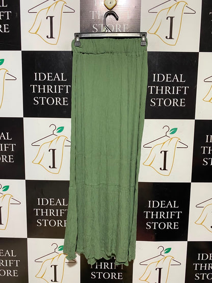 PRIMARK |XS| WAIST 24|A15| SMOCKED ELASTIC HIGH WAIST TIERED BOHO MAXI SKIRT