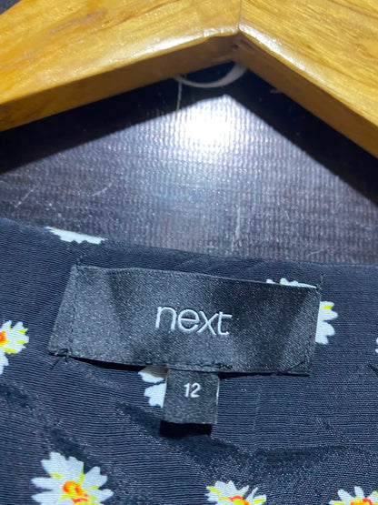 NEXT |L| BUST 19| A15| WOMEN'S BLACK DAISY FLORAL PRINT MAXI DRESS