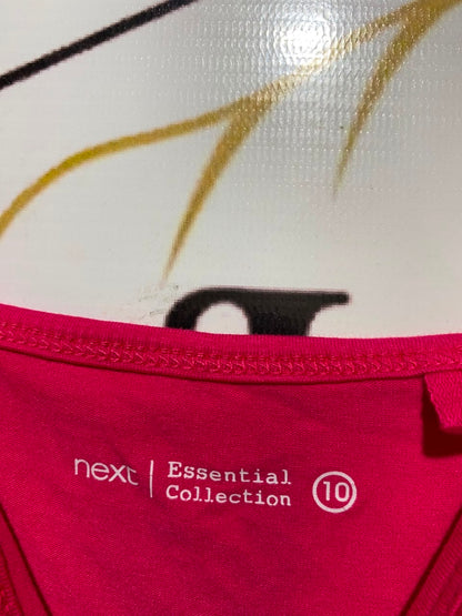 NEXT |S| BUST 15| A15| WOMEN'S SOLID HOT PINK SPAGHETTI STRAP CAMISOLE TANK TOP