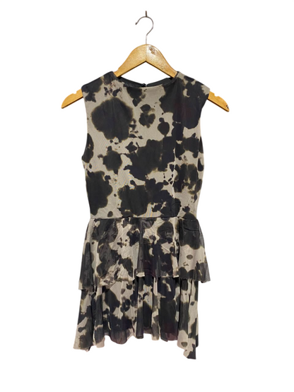 PRETTYLITTLE THING |S| BUST 15| A17| WOMEN'S TRENDY ABSTRACT PRINT LAYERED HEM DRESS