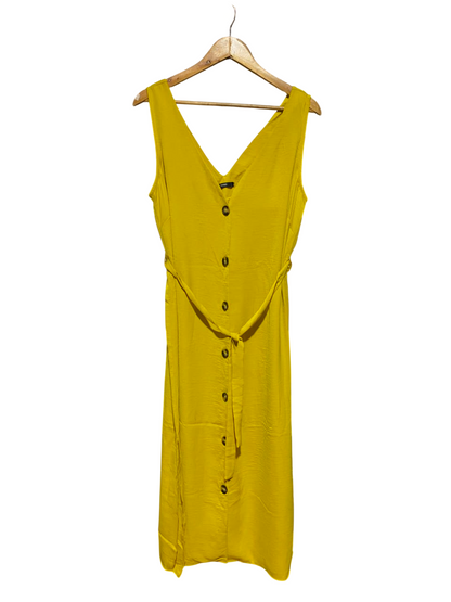 GEORGE |L| BUST 19| A17| WOMEN'S SUNNY YELLOW BUTTON-DOWN MIDI DRESS