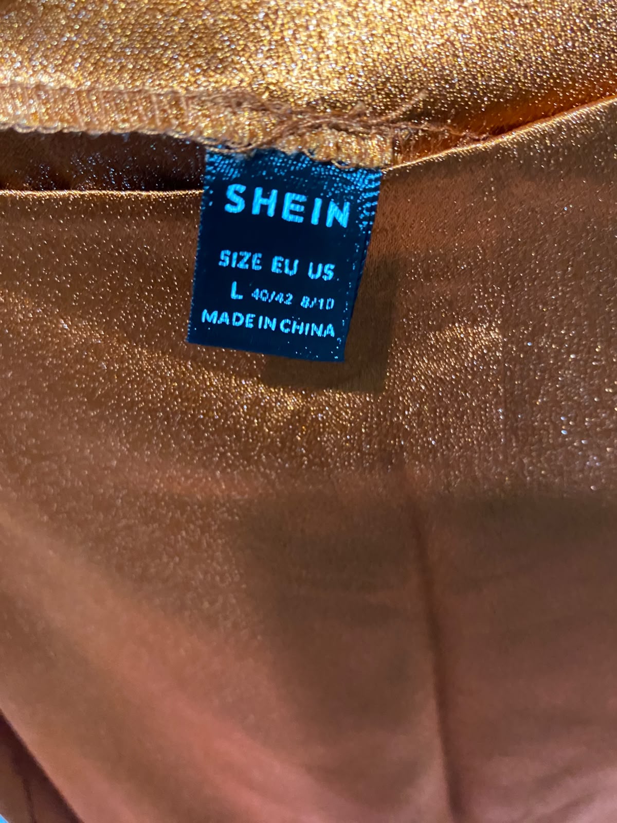 SHEIN |L| WAIST 31| A17| ELEGANT BURNT ORANGE SATIN SILK MAXI SKIRT FOR WOMEN