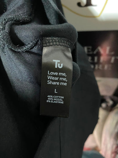TU |L| WAIST 34| A17| WOMEN'S ESSENTIAL BLACK STRETCH LEGGINGS