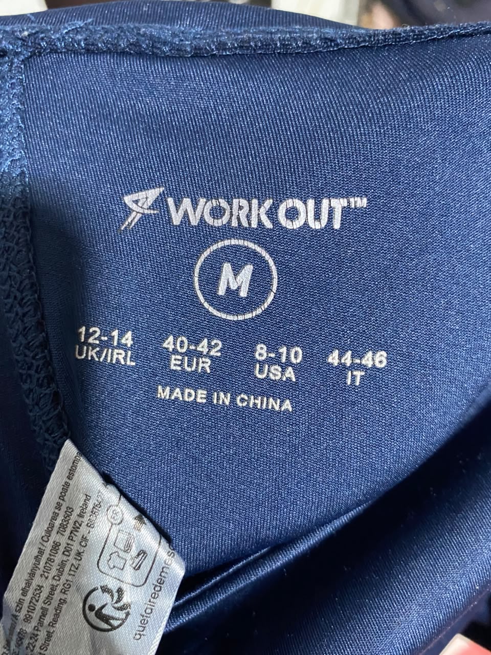 WORK OUT |M| WAIST 30| A17| WOMEN'S NAVY BLUE PERFORMANCE ATHLETIC LEGGINGS