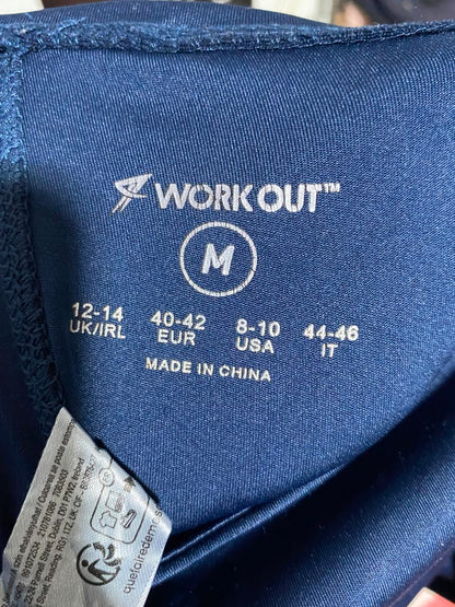 WORK OUT |M| WAIST 30| A17| WOMEN'S NAVY BLUE PERFORMANCE ATHLETIC LEGGINGS