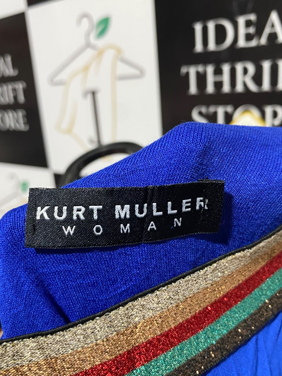 KURT MULLER |S| WAIST 26| A17| WOMEN'S VIBRANT ROYAL BLUE MAXI SKIRT WITH EMBELLISHED WAISTBAND