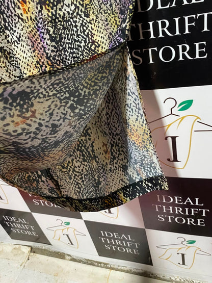 RIVER ISLAND |XL| WAIST 34| A17| WOMEN'S STYLISH ANIMAL PRINT RELAXED-FIT TROUSERS