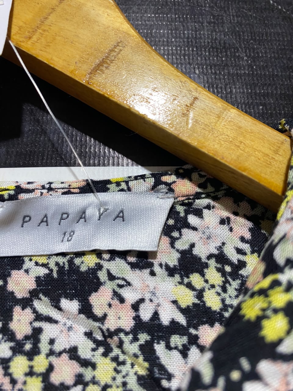 PAPAYA |L| BUST 23| A17| WOMEN'S VINTAGE-INSPIRED FLORAL PRINT COLLARED BLOUSE