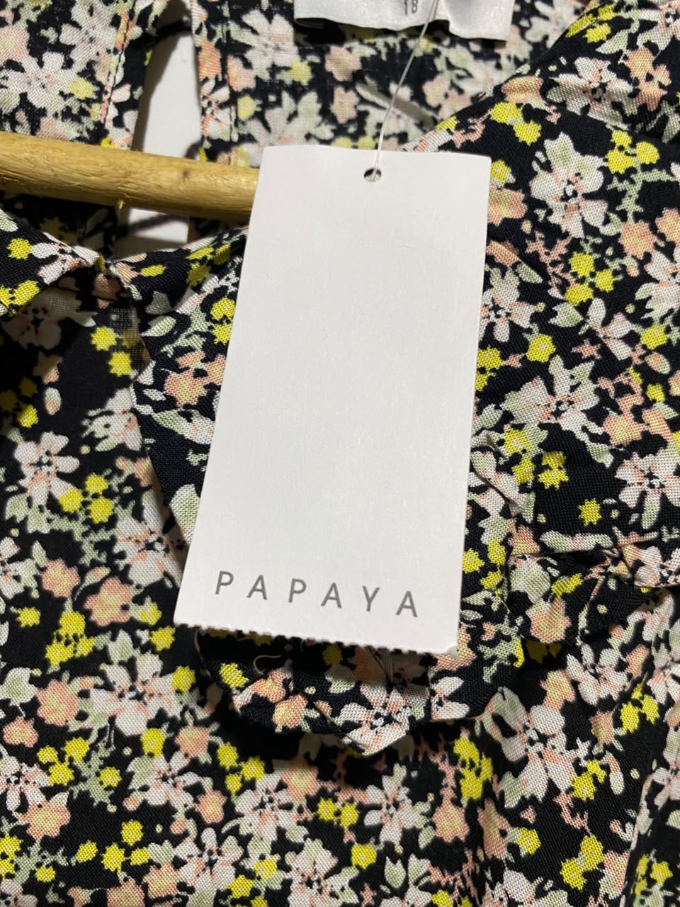 PAPAYA |L| BUST 23| A17| WOMEN'S VINTAGE-INSPIRED FLORAL PRINT COLLARED BLOUSE