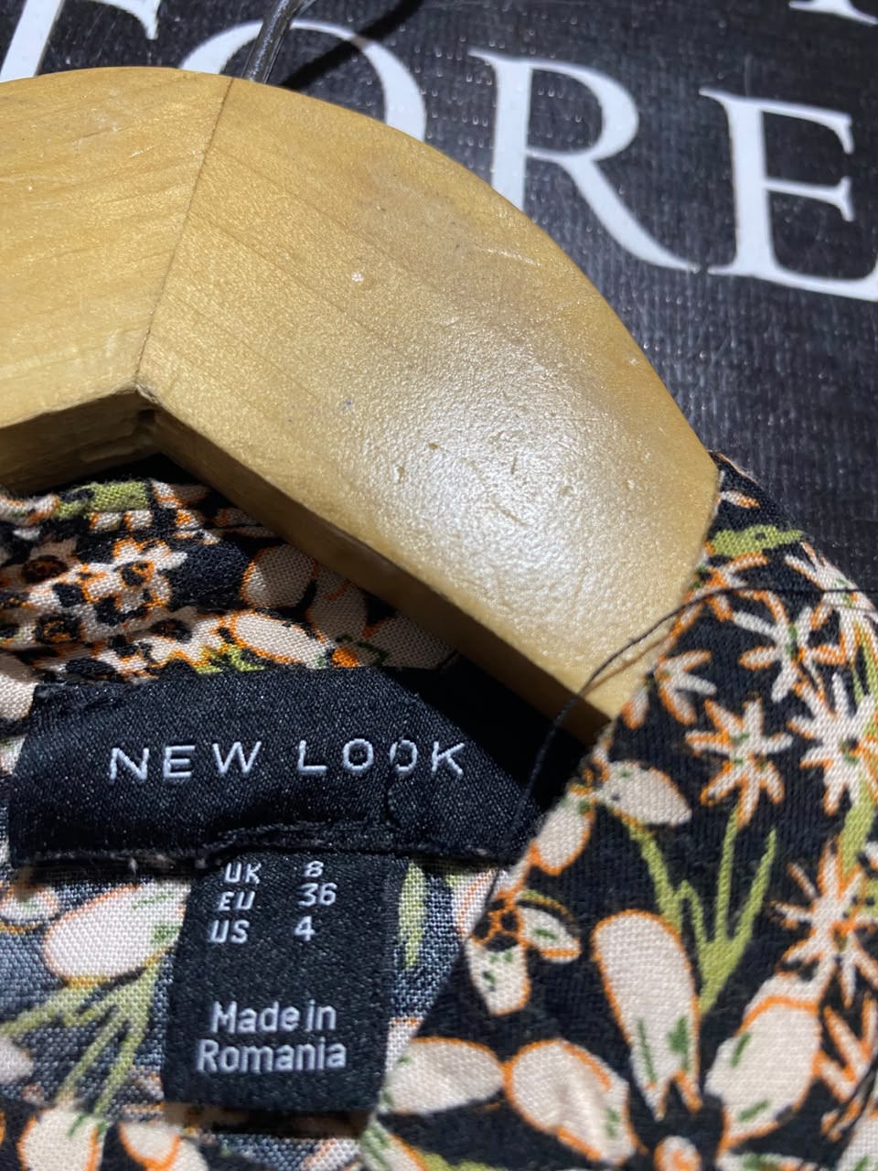 NEW LOOK |S| BUST 16| A17| WOMEN'S VINTAGE-STYLE FLORAL PRINT HIGH-NECK DRESS