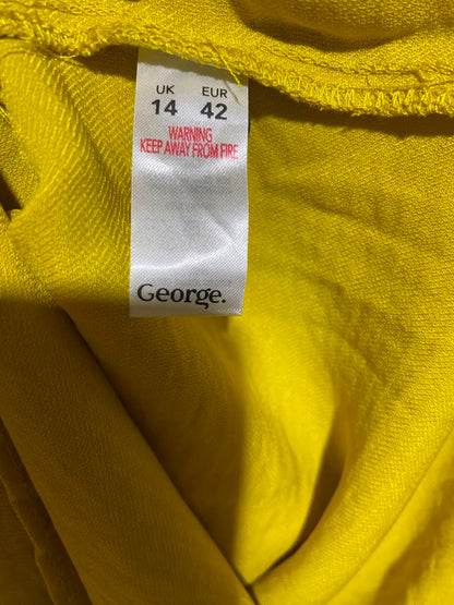 GEORGE |L| BUST 19| A17| WOMEN'S SUNNY YELLOW BUTTON-DOWN MIDI DRESS
