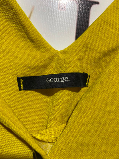 GEORGE |L| BUST 19| A17| WOMEN'S SUNNY YELLOW BUTTON-DOWN MIDI DRESS