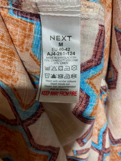 NEXT |M| BUST FREE| A17| WOMEN'S GEOMETRIC PATTERNED SHIRT DRESS WITH TIE BELT