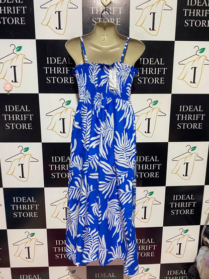 GEORGE |M| BUST 15| A17| WOMEN'S VIBRANT TROPICAL PRINT SMOCKED SUNDRESS