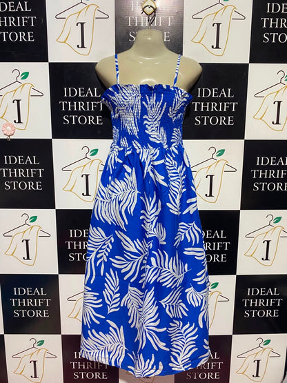 GEORGE |M| BUST 15| A17| WOMEN'S VIBRANT TROPICAL PRINT SMOCKED SUNDRESS