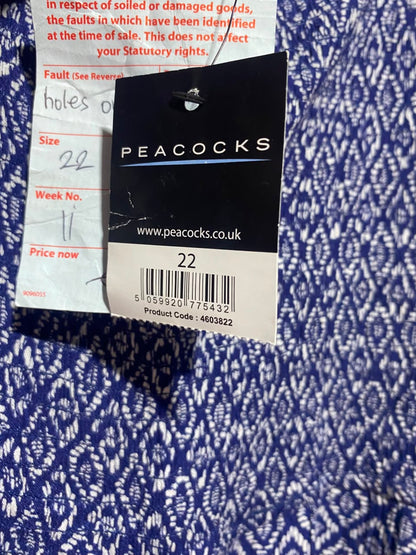 PEACOCKS |L| BUST | A17| WOMEN'S GEOMETRIC PRINT SMOCKED JUMPSUIT