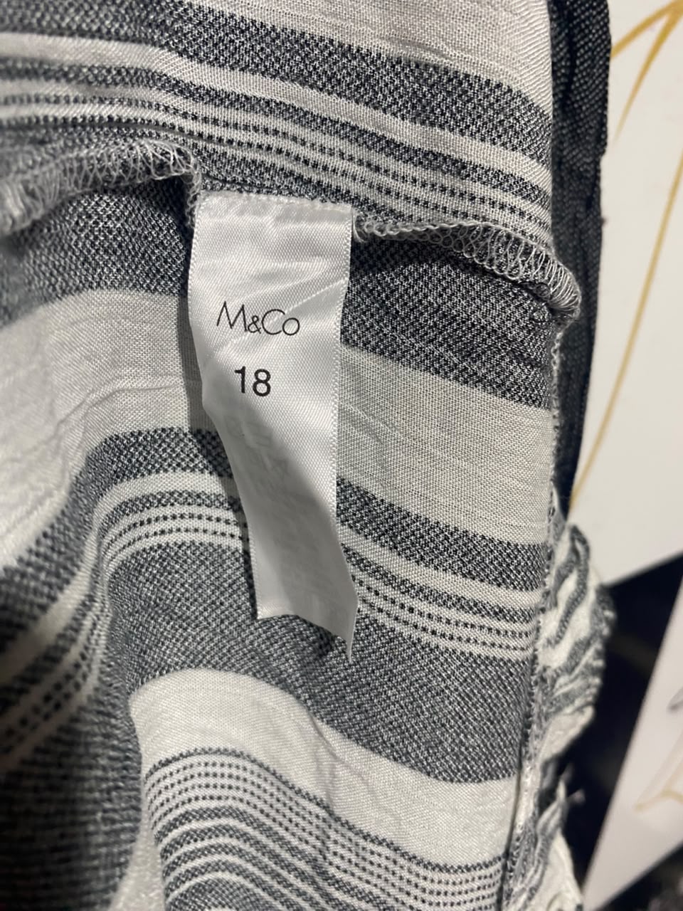 M&CO PLUS |M| BUST 18| A17| WOMEN'S CASUAL STRIPED TIERED MAXI DRESS