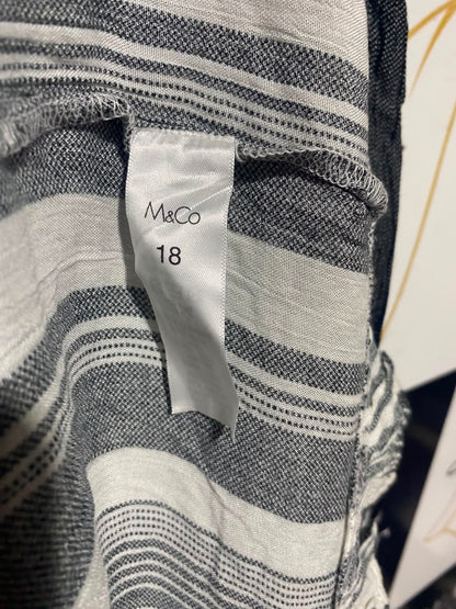 M&CO PLUS |M| BUST 18| A17| WOMEN'S CASUAL STRIPED TIERED MAXI DRESS